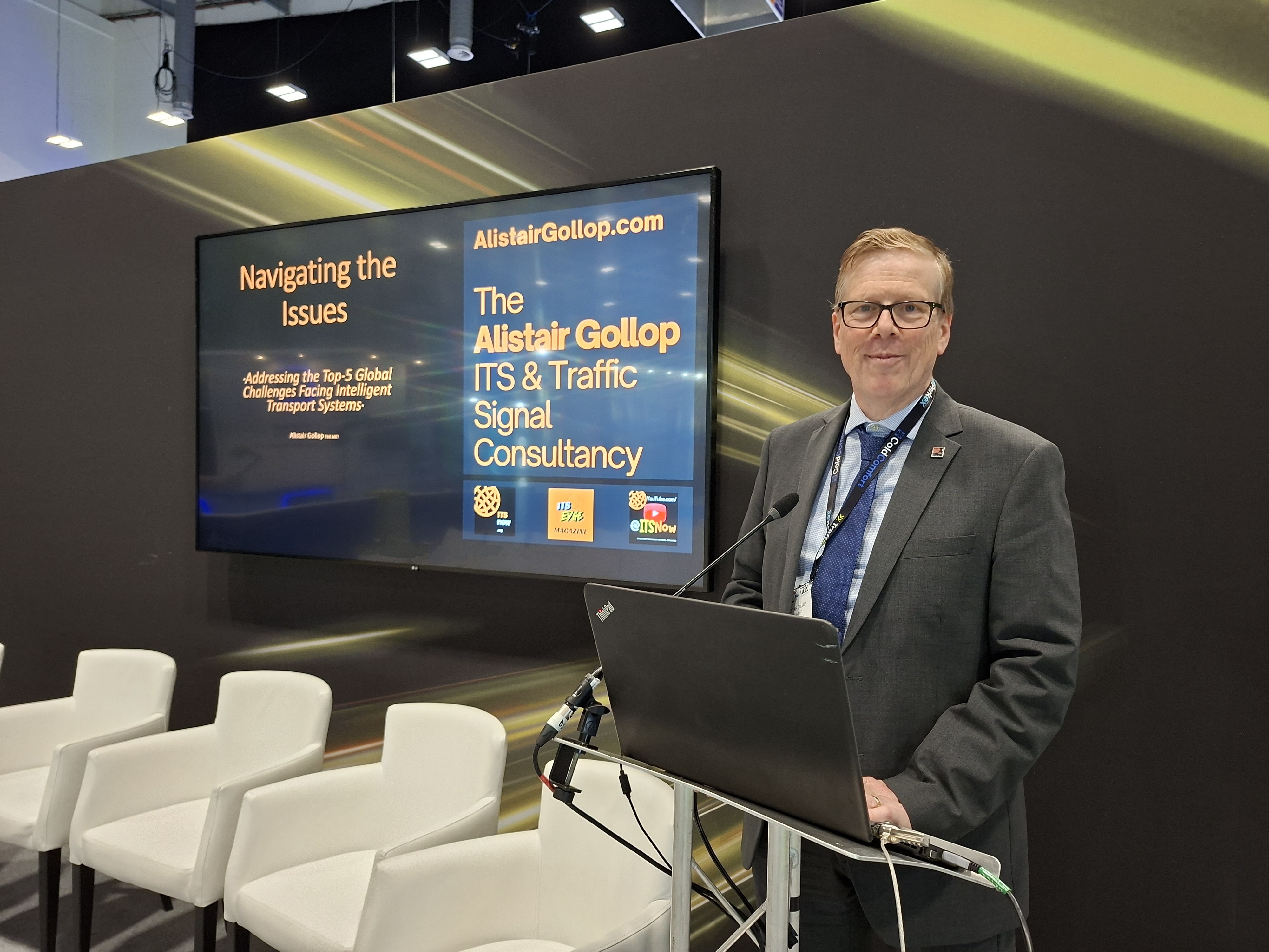Picture of Alistair Gollop presenting at a conference